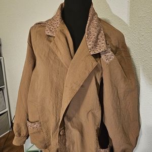 Vtg Remo Of California Tan Light Weight Jacket Size L